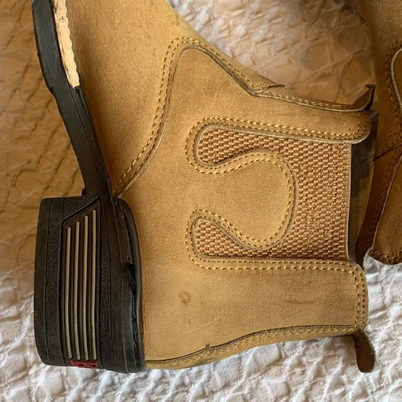 Rodeo Chelsea Square Toe Tan Western Boots with Embroidered Design - Picture 12 of 16